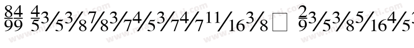 KG Traditional Fractions字体转换